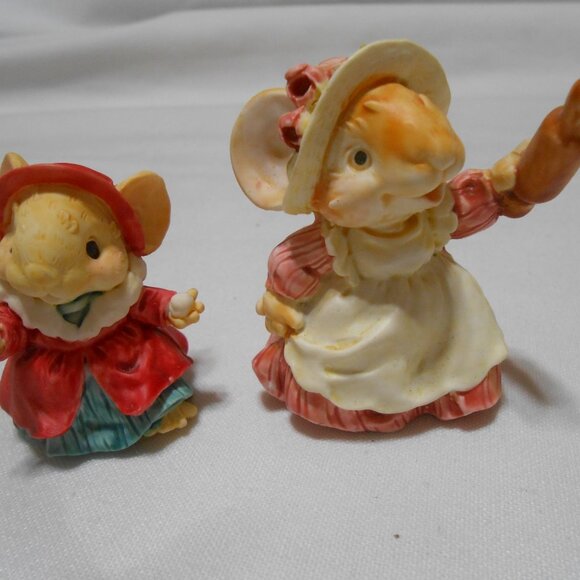 2 Ganz 1991 Little Cheesers collectible figures Violet & Mama Woodsworth Mouse - Picture 9 of 9